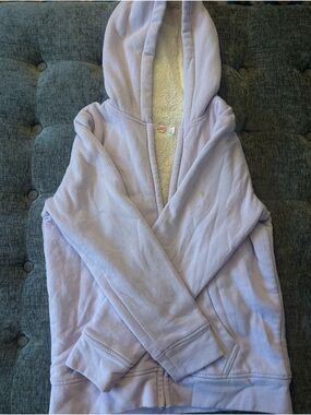 Wonder Nation Lavender Hooded Sherpa Zip Jacket